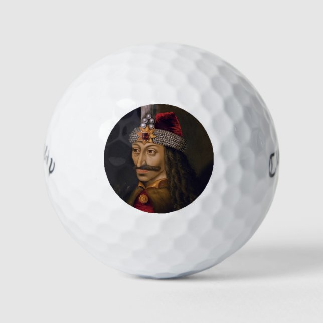 Vlad Tepes: Impaler, Dracula Dragon Prince Voivode Golf Balls (Front)