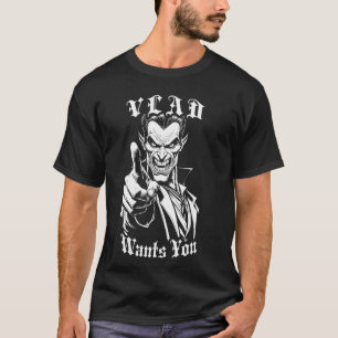 Vlad Wants You Funny Vampire Halloween Gothic Recr T-Shirt