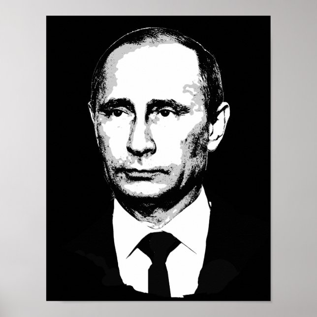 Vladamir Putin Face Poster (Front)