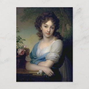 Vladimir Borovikovsky:Portrait of Elena Naryshkina Postcard