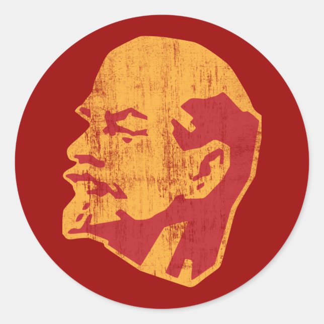 vladimir lenin cccp portrait classic round sticker (Front)