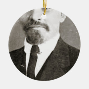 Vladimir Lenin Portrait Ceramic Tree Decoration