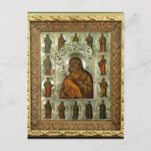 Vladimir Mother of God Orthodox Christian Icon Postcard