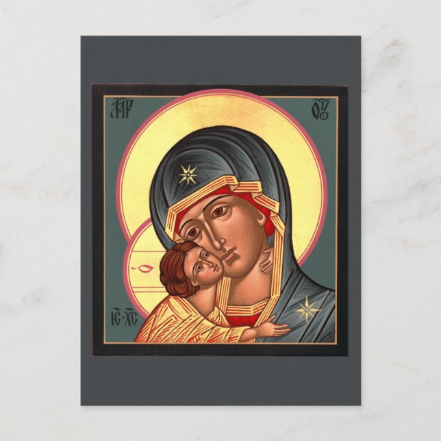 Vladimir Mother of God Prayer Card (Front)