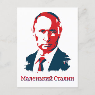 Vladimir Putin Маленький Сталин or Your Text  Postcard