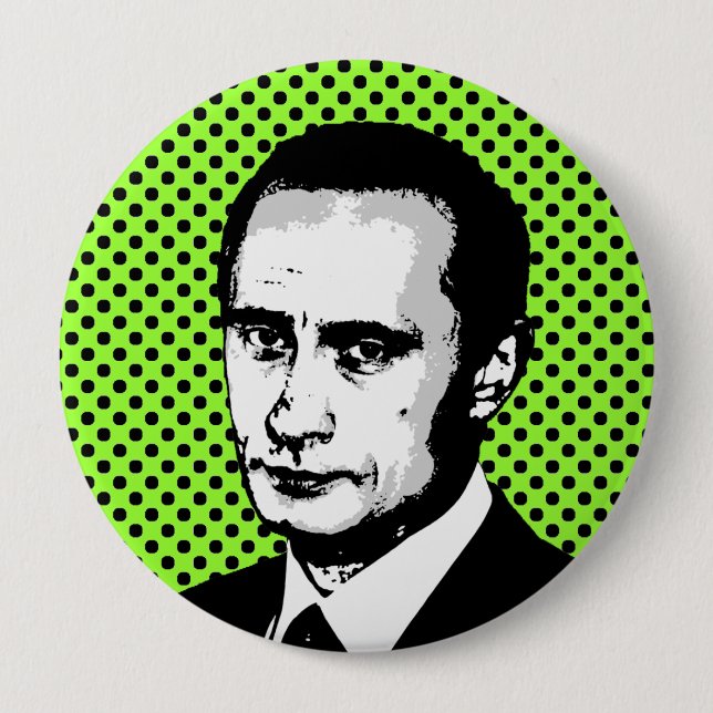 Vladimir Putin 10 Cm Round Badge (Front)