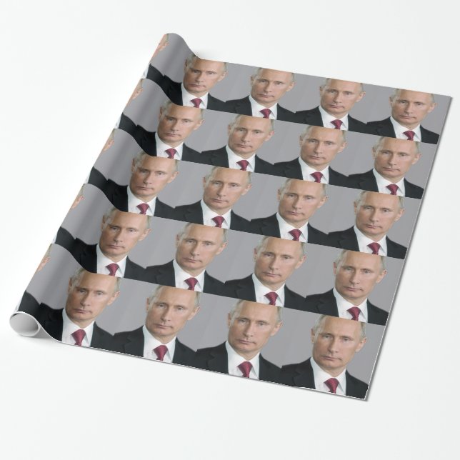 Vladimir Putin Gear Wrapping Paper (Unrolled)