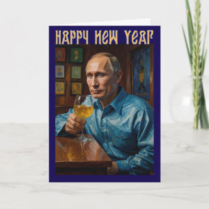 Vladimir Putin Happy New Year Card Russian