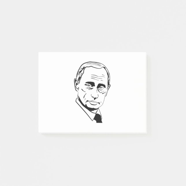 Vladimir Putin Silhouette Post-it Notes (Front)