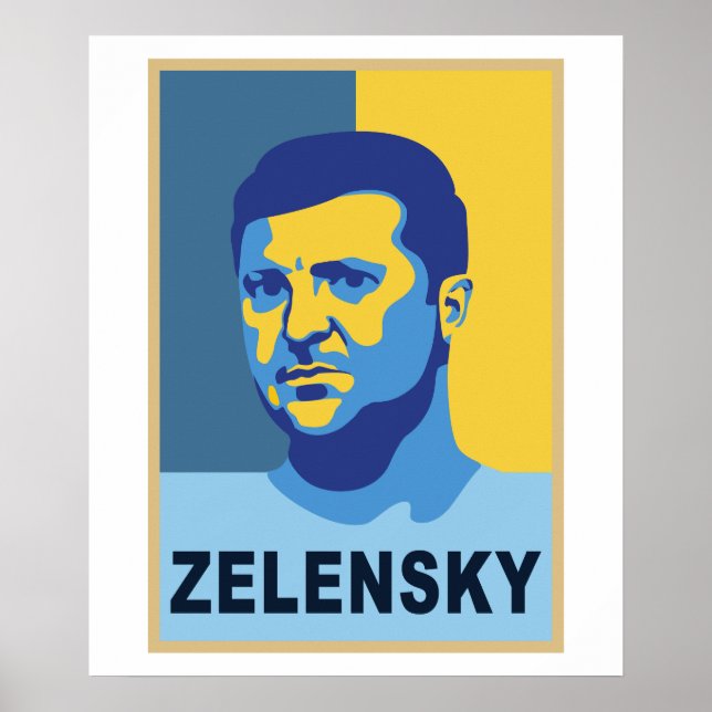 Vladimir Zelensky - I stand with Ukraine Poster (Front)