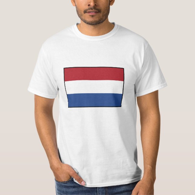 Vlag van Nederland - Flag of the Netherlands T-Shirt (Front)