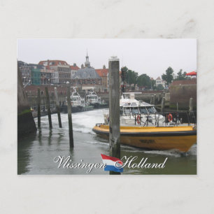 Vlissingen Pilot Boat Holland Postcard