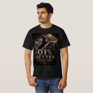 VLLC 1% Better Every Day Mountain Goat Motivation  T-Shirt