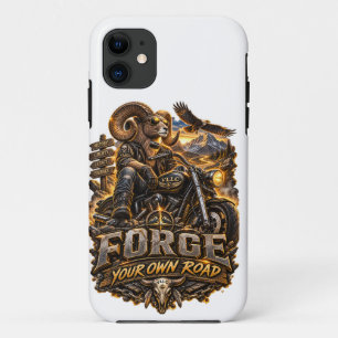 VLLC Forge Your Own Road Motorcycle Biker Skeleton Case-Mate iPhone Case