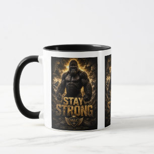 VLLC Stay Strong Bodybuilding Silverback Gorilla G Mug