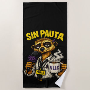 VLLC Tired Journalist Meerkat Press Coffee Mug Beach Towel