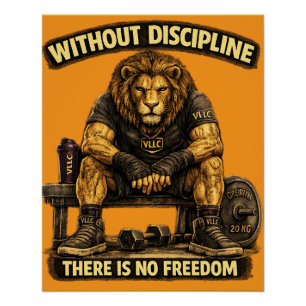 VLLC Without Discipline There Is No Freedom Gym Poster