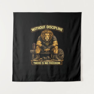VLLC Without Discipline There Is No Freedom Gym Tapestry