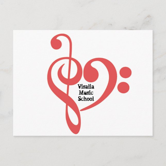 VMS Clef Heart Postcard (Front)