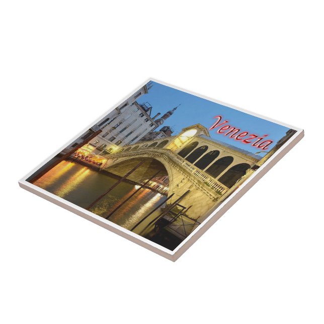 VNT028 VENICE, Rialto Bridge, Italy, Tile (Side)