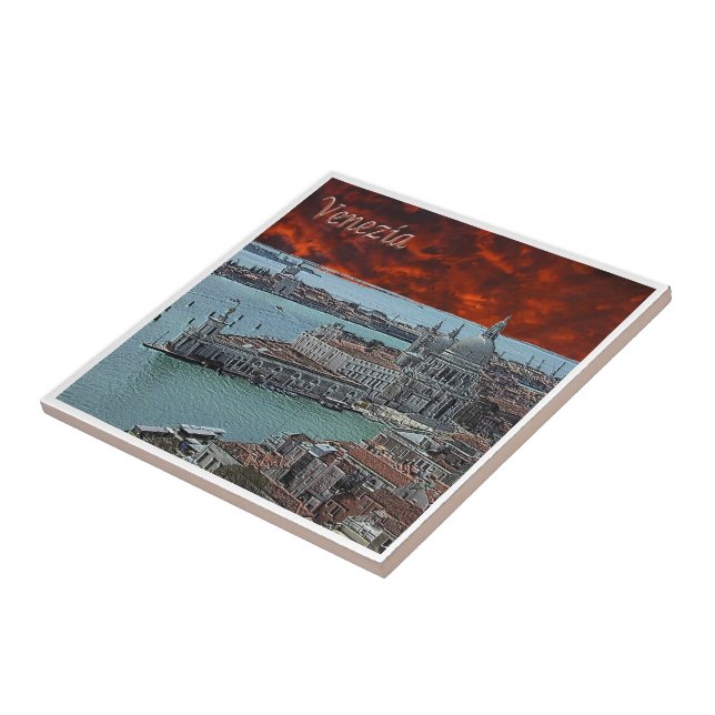 VNT044 VENICE, Punta Dogana, Veneto, Italy, Tile (Side)