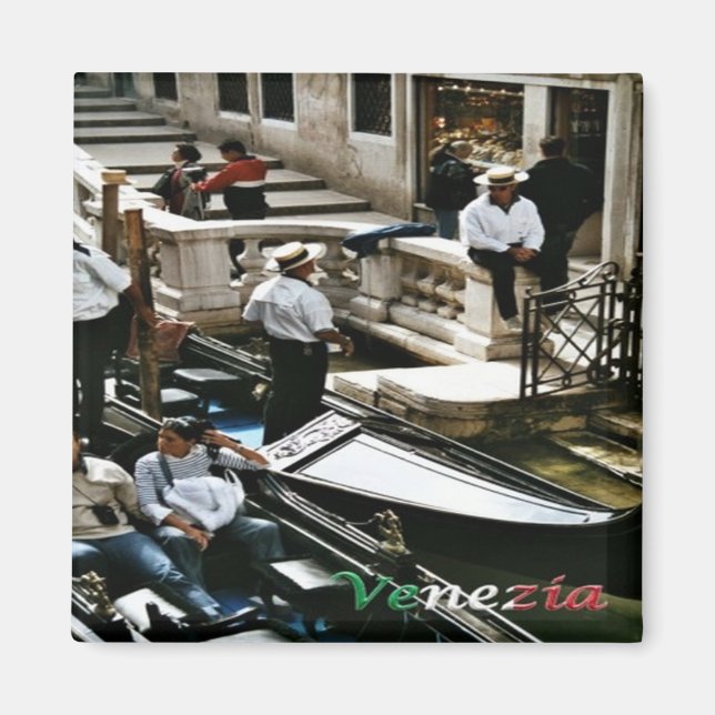 VNT060 VENICE, Gondolas, Veneto, Italy, Fridge Magnet (Front)