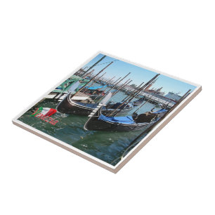 VNT062 VENICE, Gondolas, Veneto, Italy, Tile