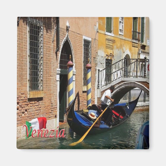 VNT064 VENICE, Gondolas, Veneto, Italy, Fridge Magnet (Front)
