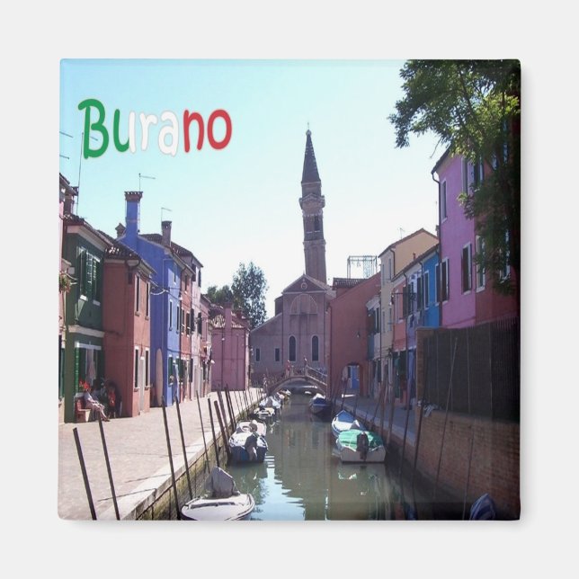 VNT070 BURANO, VENICE, Veneto, Italy, Fridge Magnet (Front)