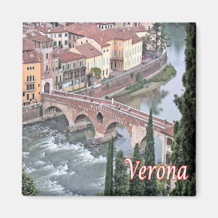 VNT085 VERONA, Roman Bridge, Verona, Italy, Fridge Magnet