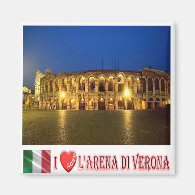 VNT095 VERONA, ARENA I Love, Veneto, Italy, Fridge Magnet (Front)