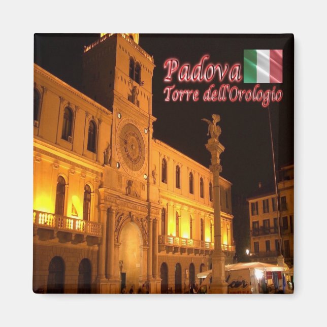 VNT107 PADOVA, Clock Tower, Veneto, Italy, Fridge Magnet (Front)