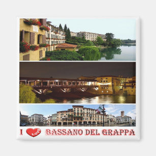 VNT126 BASSANO DEL GRAPPA I Love, Italy, Fridge Magnet