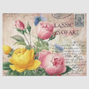 Vntage floral any purpose party tissue paper