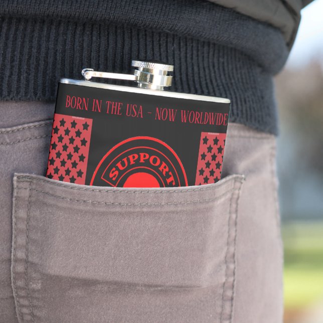 VNVLV MC Worldwide Support Vinyl Wrapped Flask (In Situ)