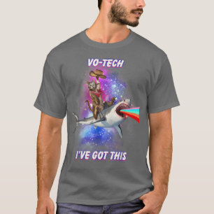 Vo Tech School Ive Got This Cute Cat Shark Rainbow T-Shirt