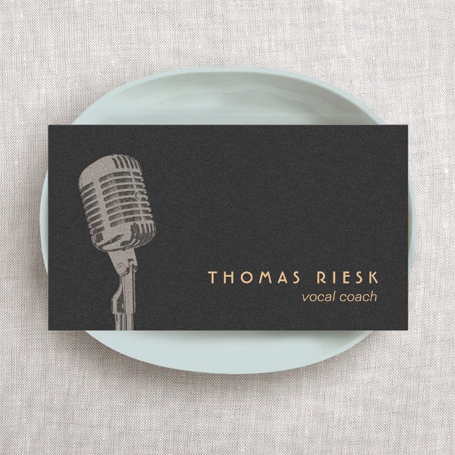  Vocal Coach Vocalist Singer Microphone Business Card (Creator Uploaded)