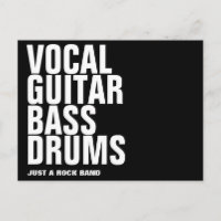 vocal, guitar, bass, drums... rock