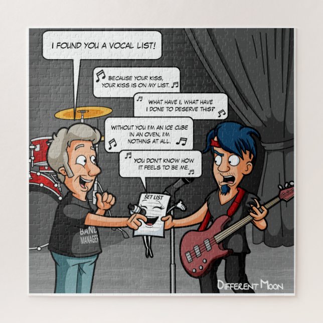 Vocalist Music Humour Funny Pun Jigsaw Puzzle (Vertical)