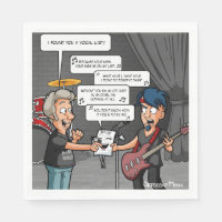 Vocalist Music Humour Funny Pun Party Napkins