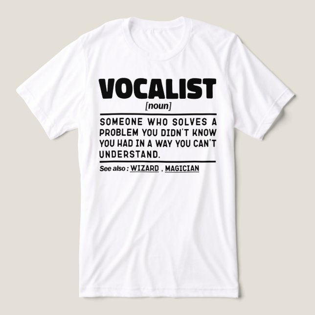 Vocalist Noun Definition Voice Performer Funny  Tri-Blend Shirt (Design Front)