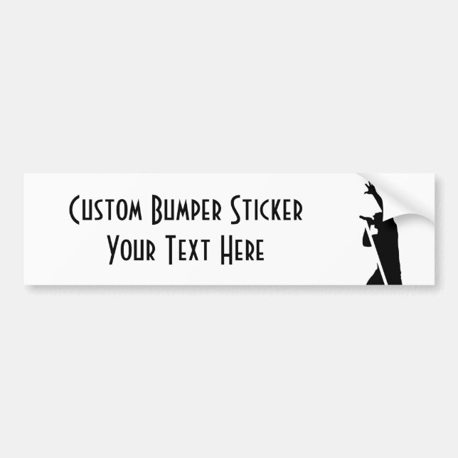 Vocalist Silhouette Bumper Sticker (Front)