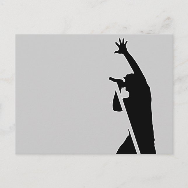 Vocalist Silhouette Postcard (Front)