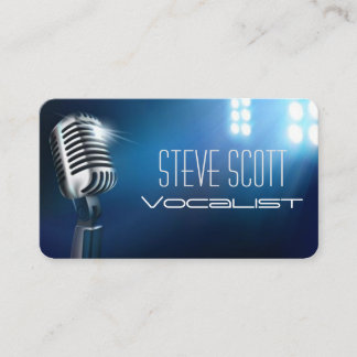 Vocalist, Singer, Solo, Performance Entertainment Business Card