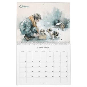 Voces de los Voluntarios del Rescate Animal Arte Calendar