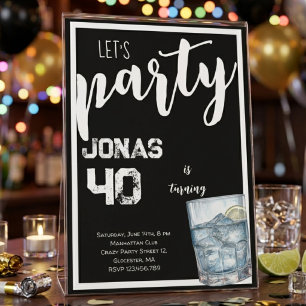Vodka adults birthday party invitation