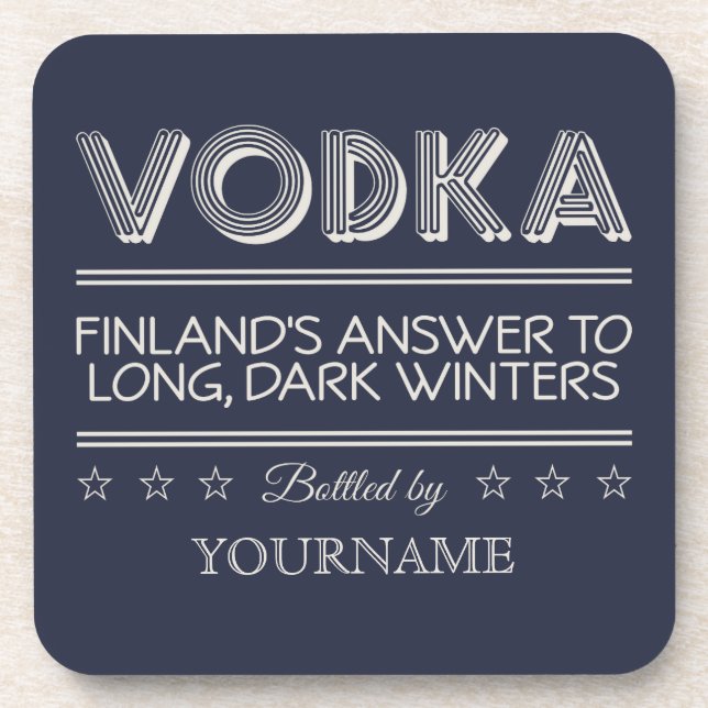 VODKA custom colour coasters (Front)