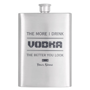 VODKA custom monogram flask