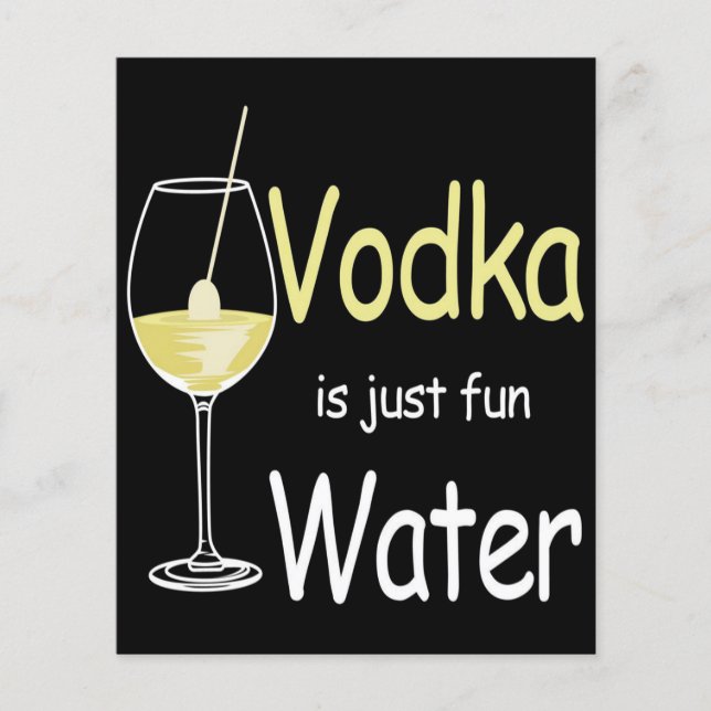 Vodka Is Just Fun Water Design (Front)