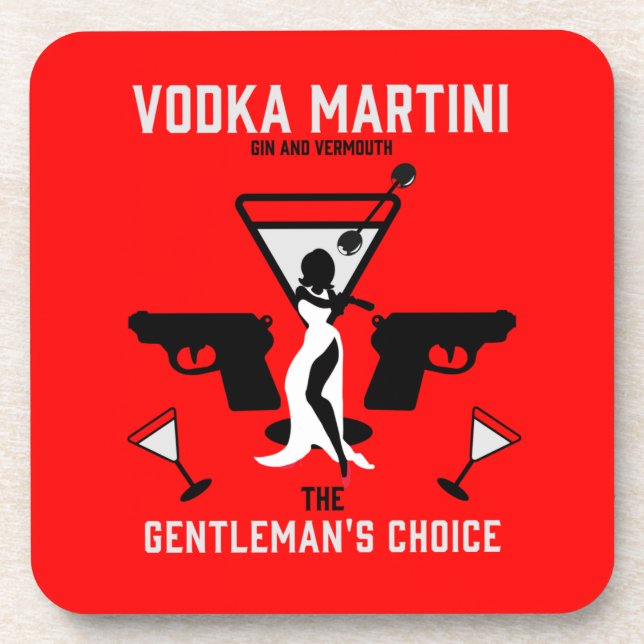 Vodka Martini Drink Gift Coaster (Front)